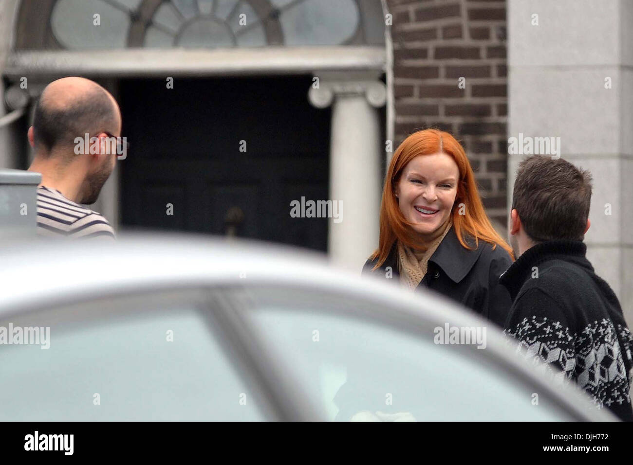 Desperate Housewives' star Marcia Cross e il marito Tom Mahoney sono visti fuori e circa a Dublino Dublino Irlanda - 20.05.12 Foto Stock