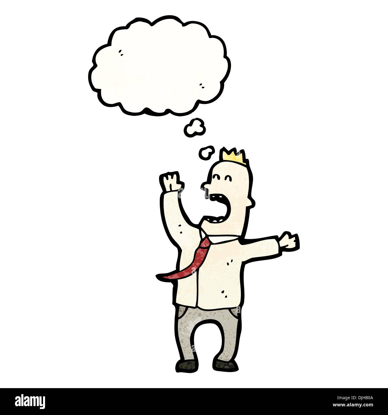 Cartoon retrò con texture. Isolato su bianco. Illustrazione Vettoriale