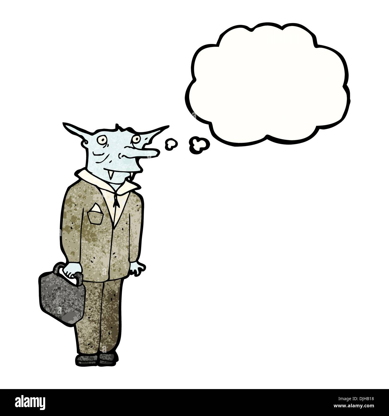 Cartoon retrò con texture. Isolato su bianco. Illustrazione Vettoriale