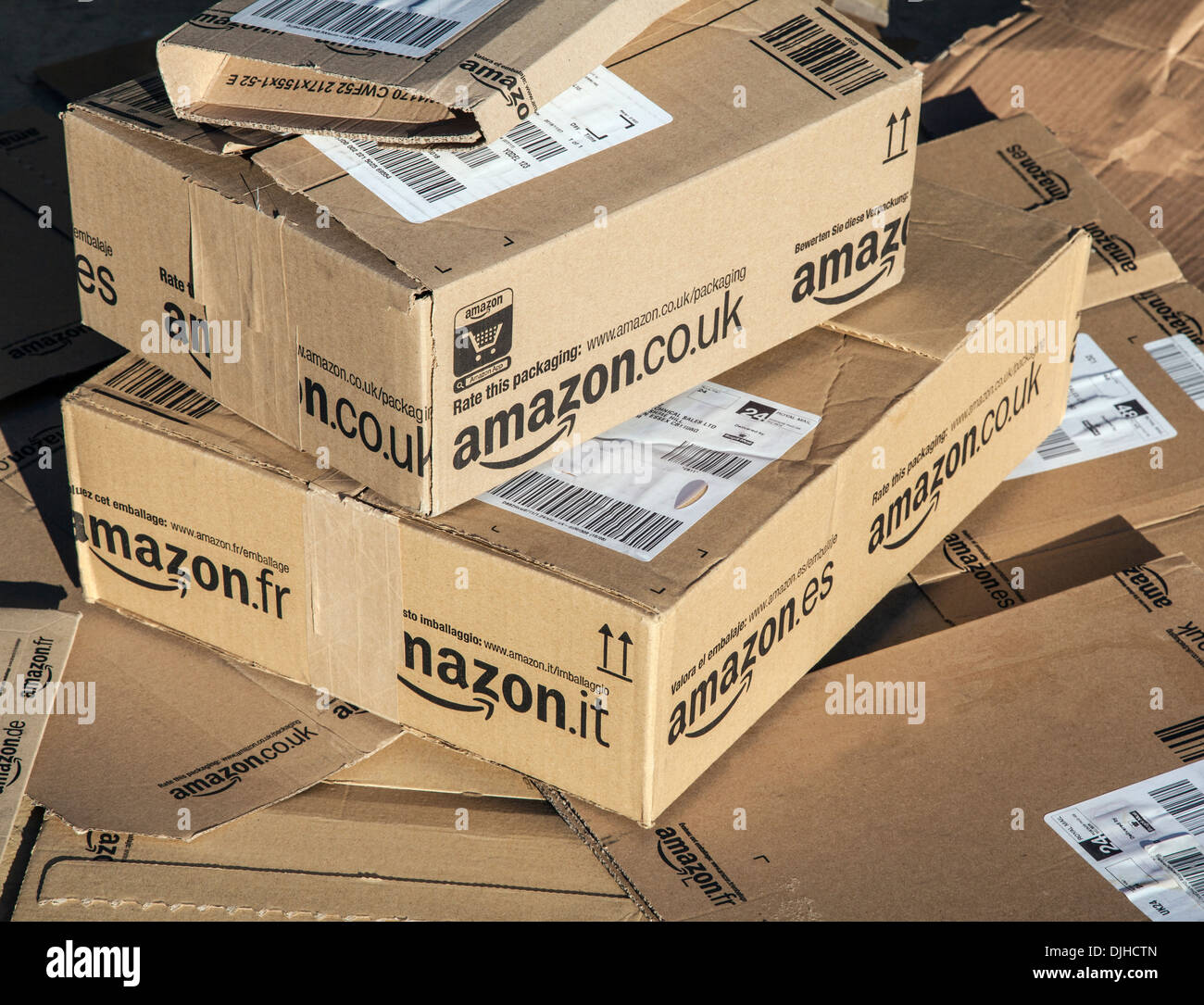 Amazon pacchi postali Foto Stock