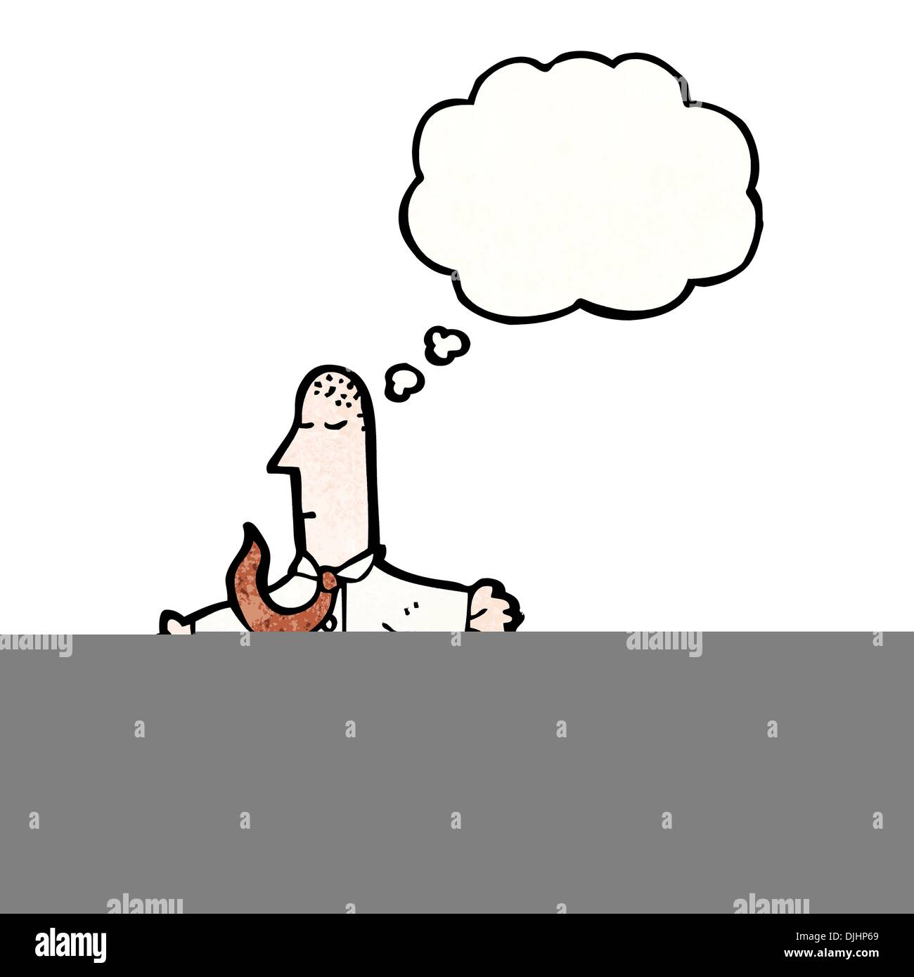 Cartoon retrò con texture. Isolato su bianco. Illustrazione Vettoriale