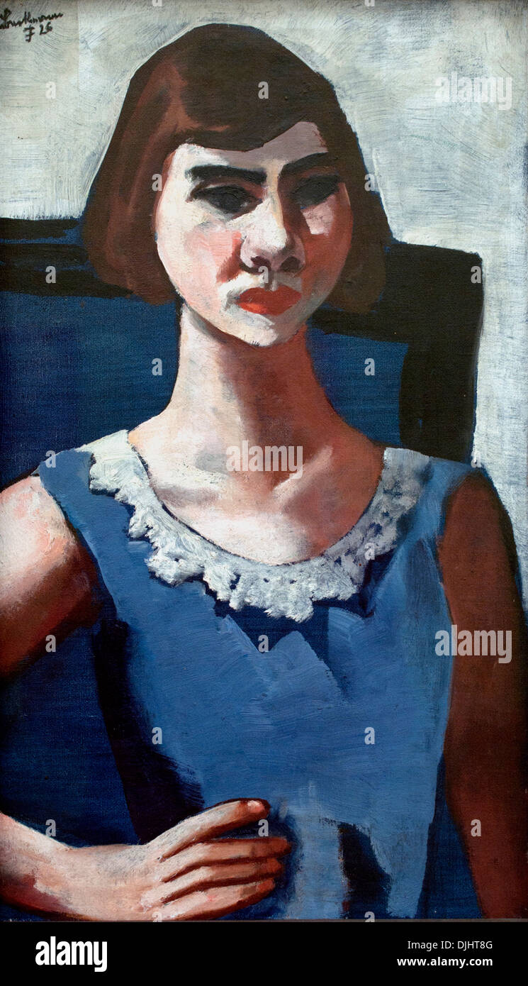 Bildnis Quappi in blau - Quappi ritratto in blu 1926 Max Beckmann (1884-1950) tedesco GERMANIA Foto Stock