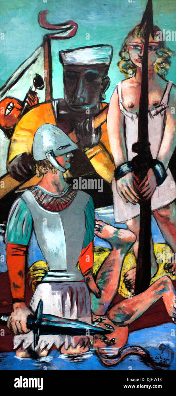 Versuchung (Triptychon), 1936-1937 Max Beckmann (1884-1950) tedesco GERMANIA Foto Stock