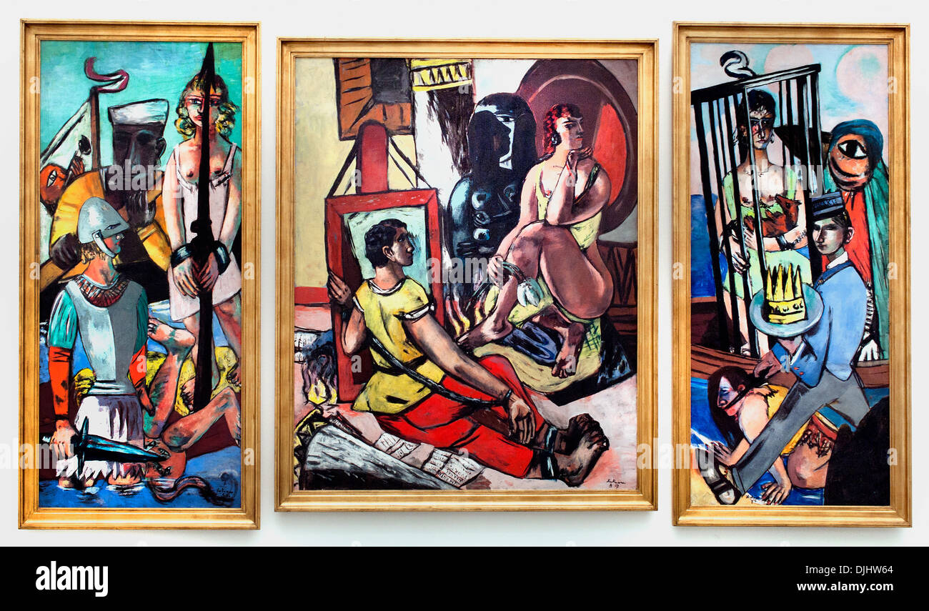 Versuchung (Triptychon), 1936-1937 Max Beckmann (1884-1950) tedesco GERMANIA Foto Stock