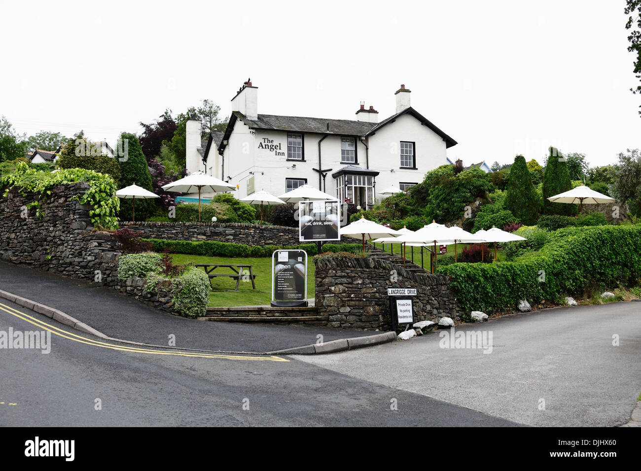 The Angel Inn in Bowness-on-Windermere, Helm Road, The Lake District, Cumbria, Inghilterra, Regno Unito Foto Stock