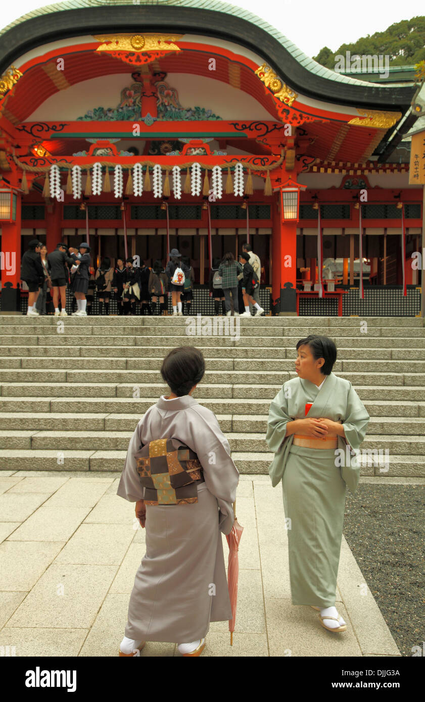 Giappone, Kyoto Fushimi Inari Taisha, persone Foto Stock