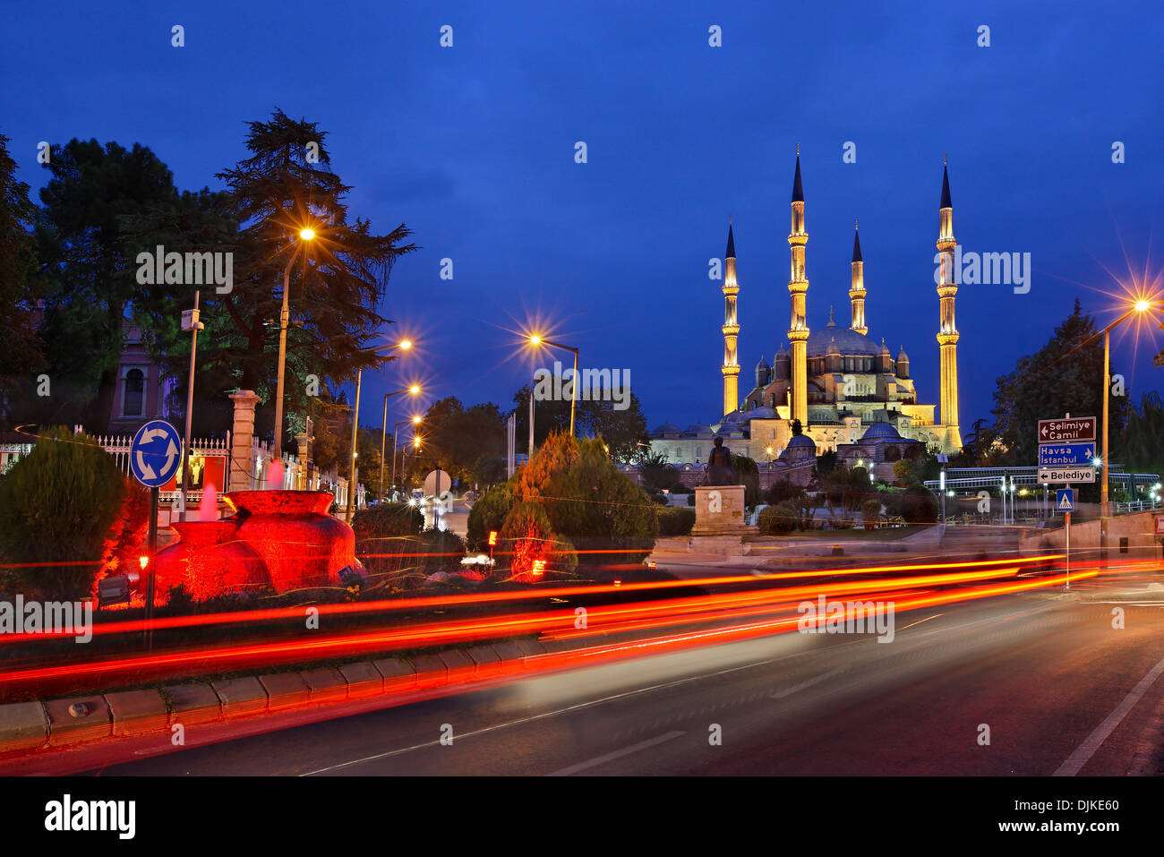 Il complesso della moschea Selimiye a Edirne (ex "Adrianopoli'), la Tracia Orientale, Turchia Foto Stock