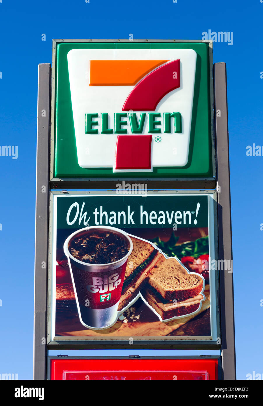 7-Eleven gas station e minimarket, Central Florida, Stati Uniti d'America Foto Stock