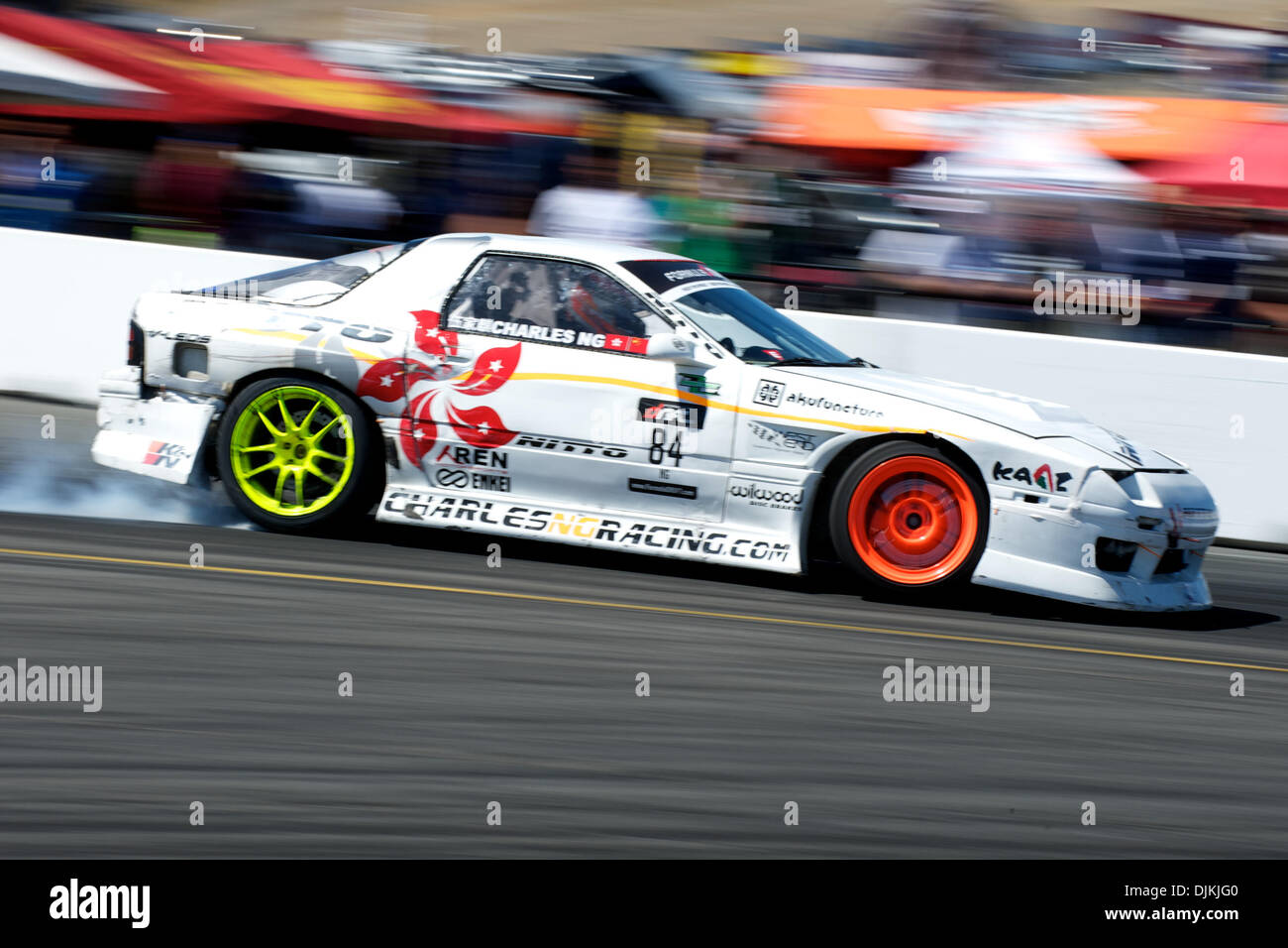 Sett. 10, 2010 - Sonoma, California, Stati Uniti D'america - Charles Ng In Charles Ng Racing Mazda Rx7 Durante La Formula Drift Evento Punto Di Impatto A Infineon Raceway. (Credito Immagine: ©