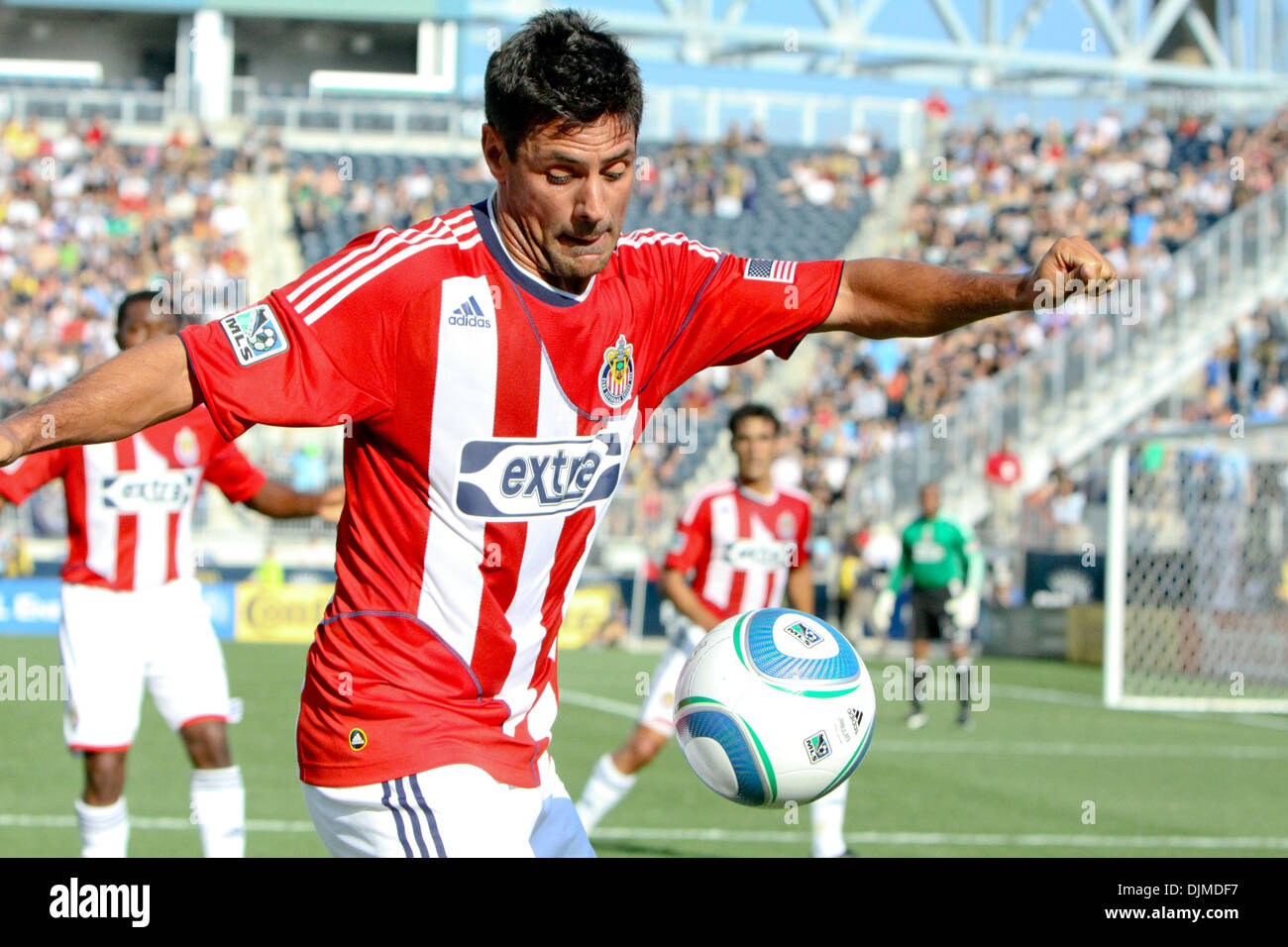 Sett. 25, 2010 - Chester, Pennsylvania, Stati Uniti d'America - Chivas USA defender Ante Jazic (#6) dribbling la palla durante la partita contro il Philadelphia unione in PPL Park di Chester, PA. L' Unione ha vinto 3-0. (Credito Immagine: © Kate McGovern/Southcreek globale/ZUMApress.com) Foto Stock