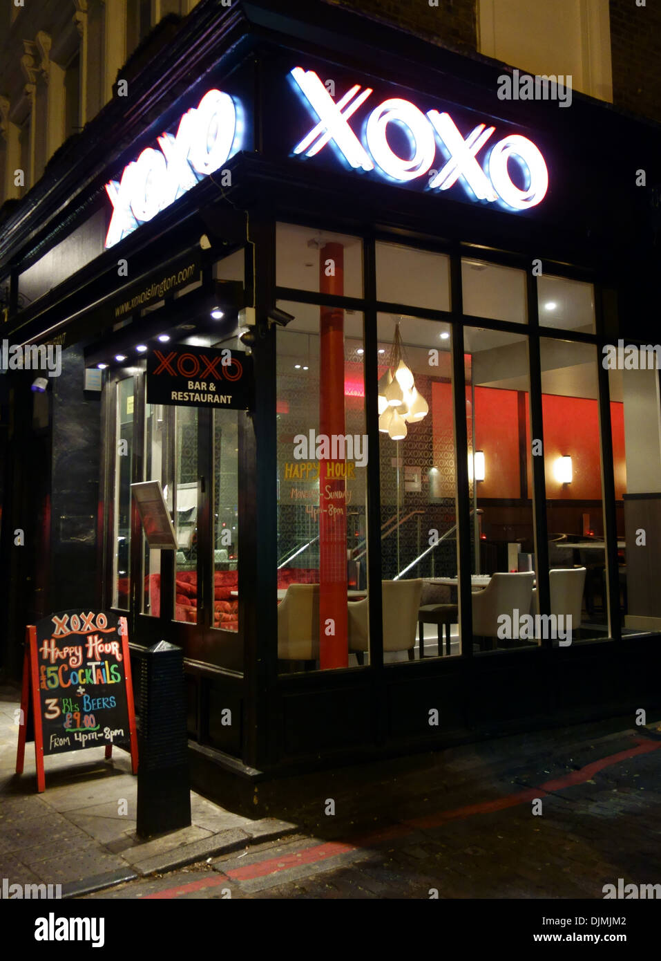 Xoxo bar e ristorante, Islington, Londra Foto Stock
