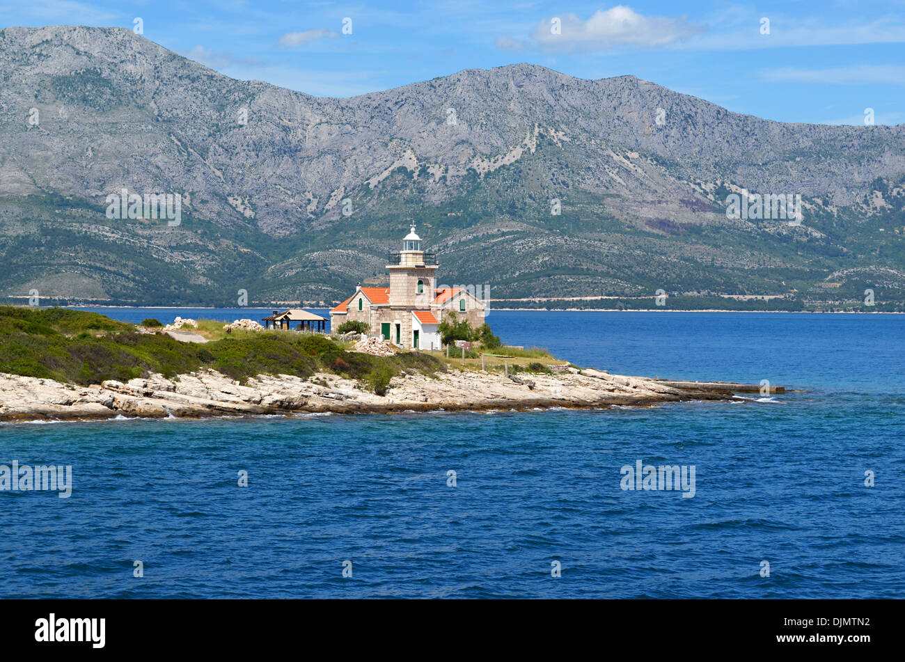 Isola di Hvar in Croazia presi dal traghetto Foto Stock