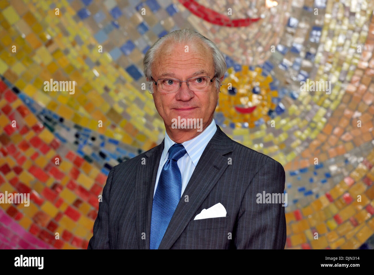 Carl XVI Gustav RE DI SVEZIA, serce, fundacja King Carl 16 Gustavo di Svezia, Carl XVI Gustaf, Carl Gustaf Folke Hubertus Foto Stock