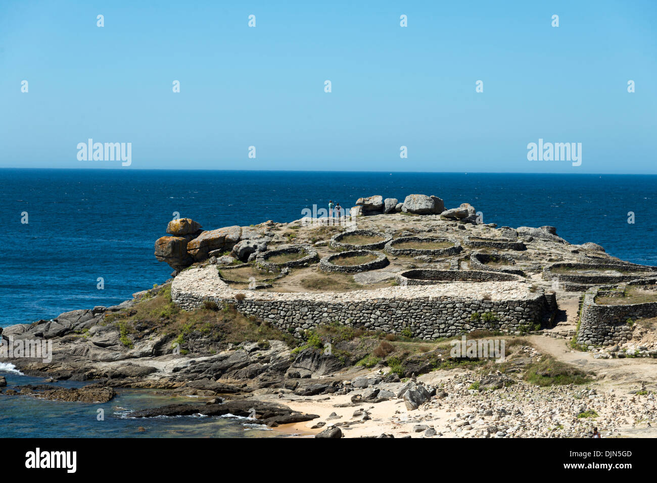 L'insediamento celtico di Castro de Barona, Galizia, Spagna Foto Stock