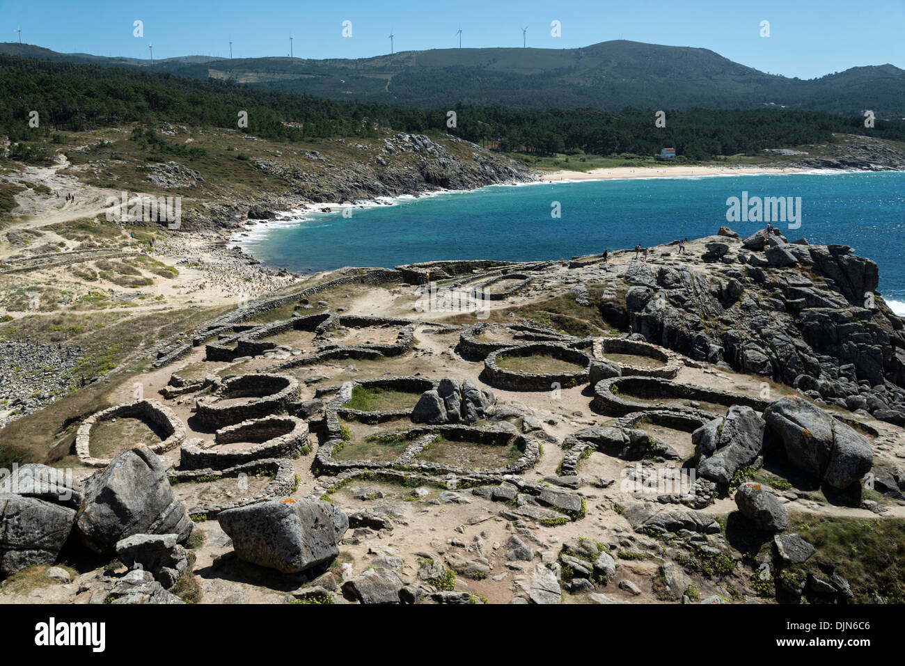 L'insediamento celtico di Castro de Barona, Galizia, Spagna Foto Stock