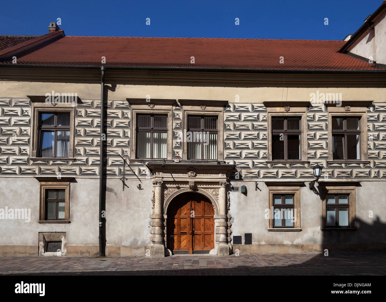 Kanonicza Street e il Museo dell Arcidiocesi, dove padre Karol Wojtyla (Papa Giovanni Paolo II) vissuto, Città Vecchia, Cracovia in Polonia Foto Stock