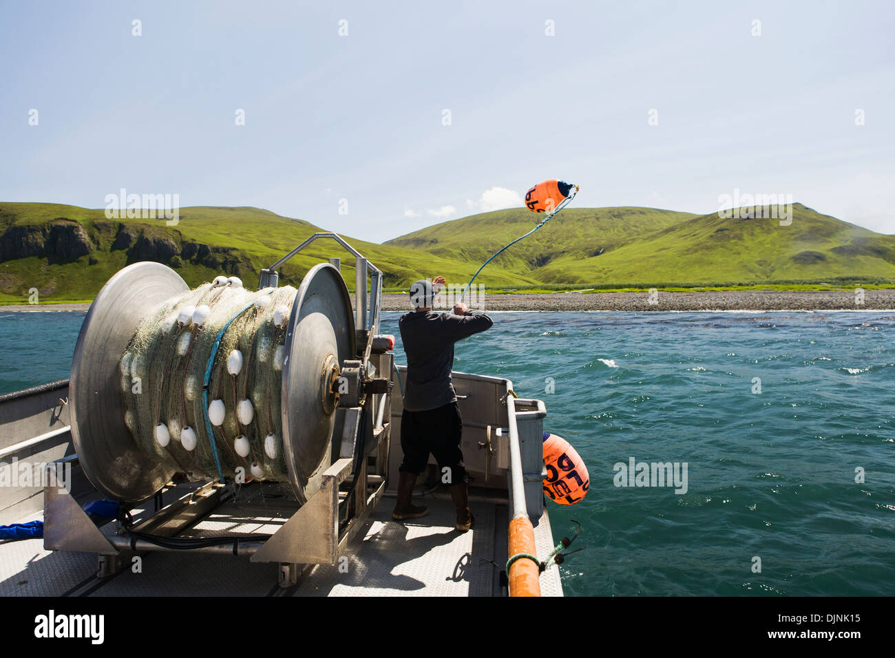 La pesca del salmone in Alaska Dipartimento di pesce e di selvaggina "alaska Area della penisola' Foto Stock