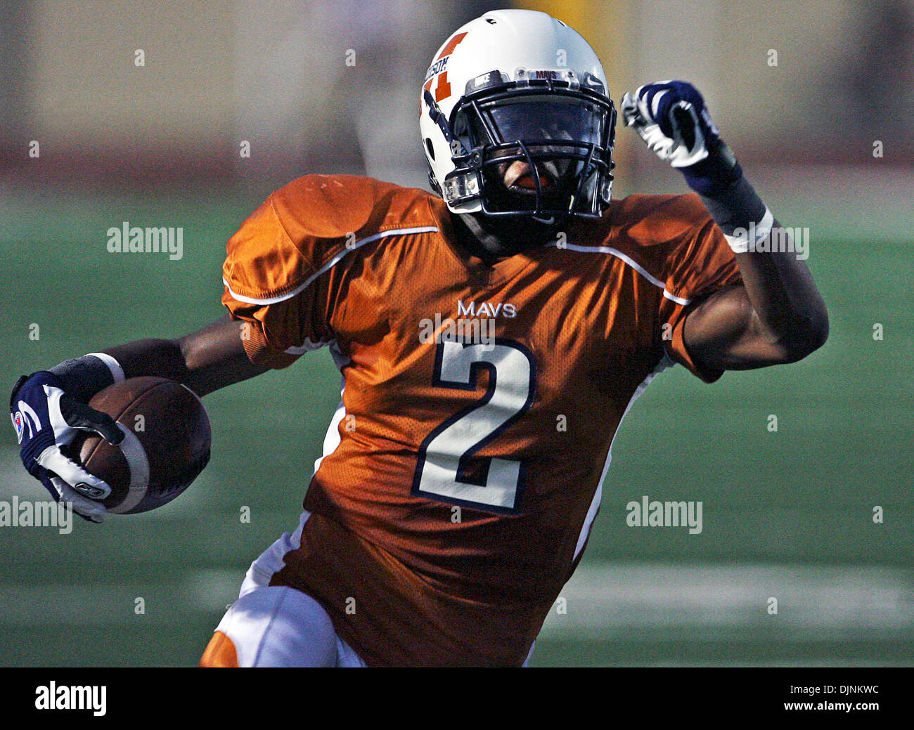 Settembre 20, 2008 - San Antonio, Texas, Stati Uniti - AARON GREEN rotoli fors Madison. Madison gioca Johnson a Comalander Stadium. (Credito Immagine: © Tom aspo/San Antonio Express-News/ZUMApress.com) Foto Stock