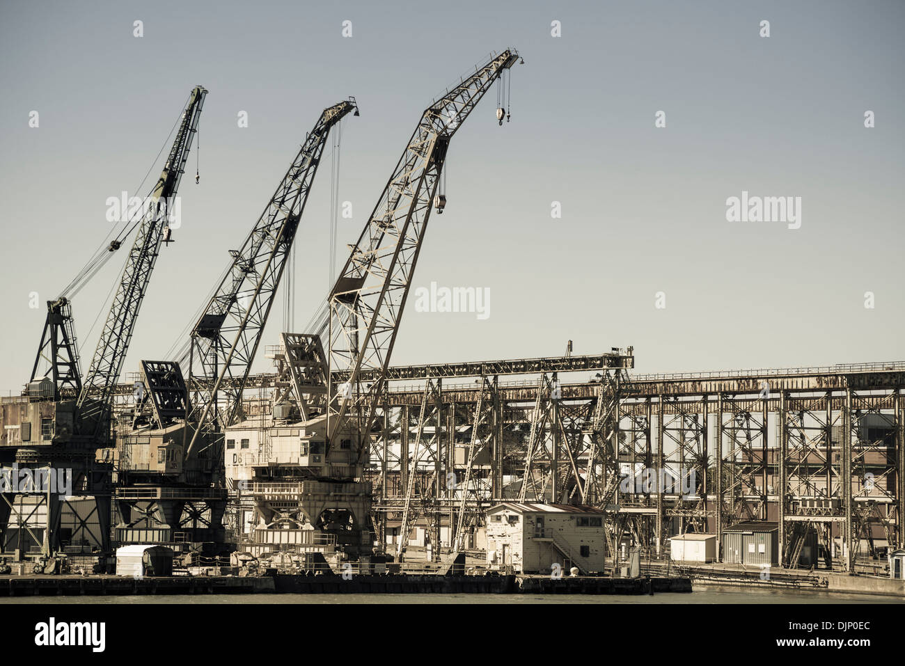 Una gru a Mare isola cantiere navale, Vallejo, CALIFORNIA, STATI UNITI D'AMERICA Foto Stock