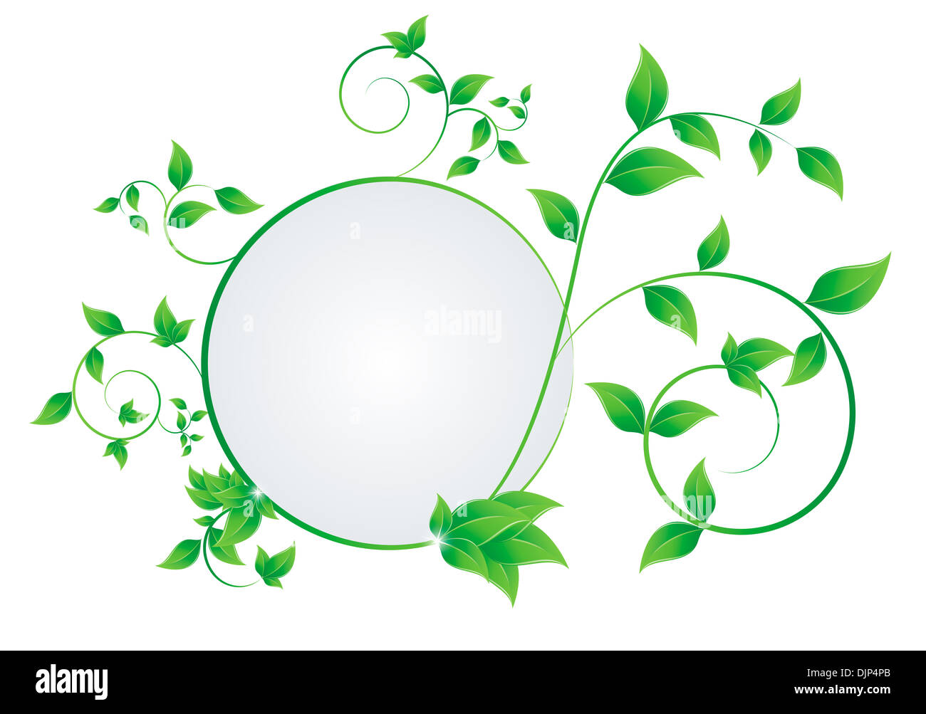 Foglie in forma di banner astratto Foto Stock