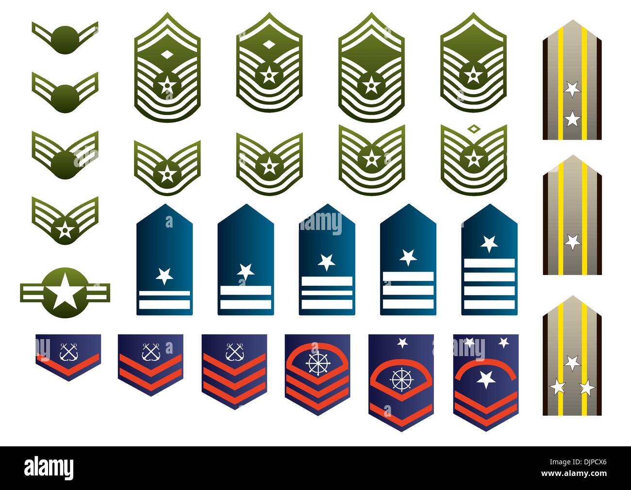 Insegne militari isolato Illustrazione Vettoriale