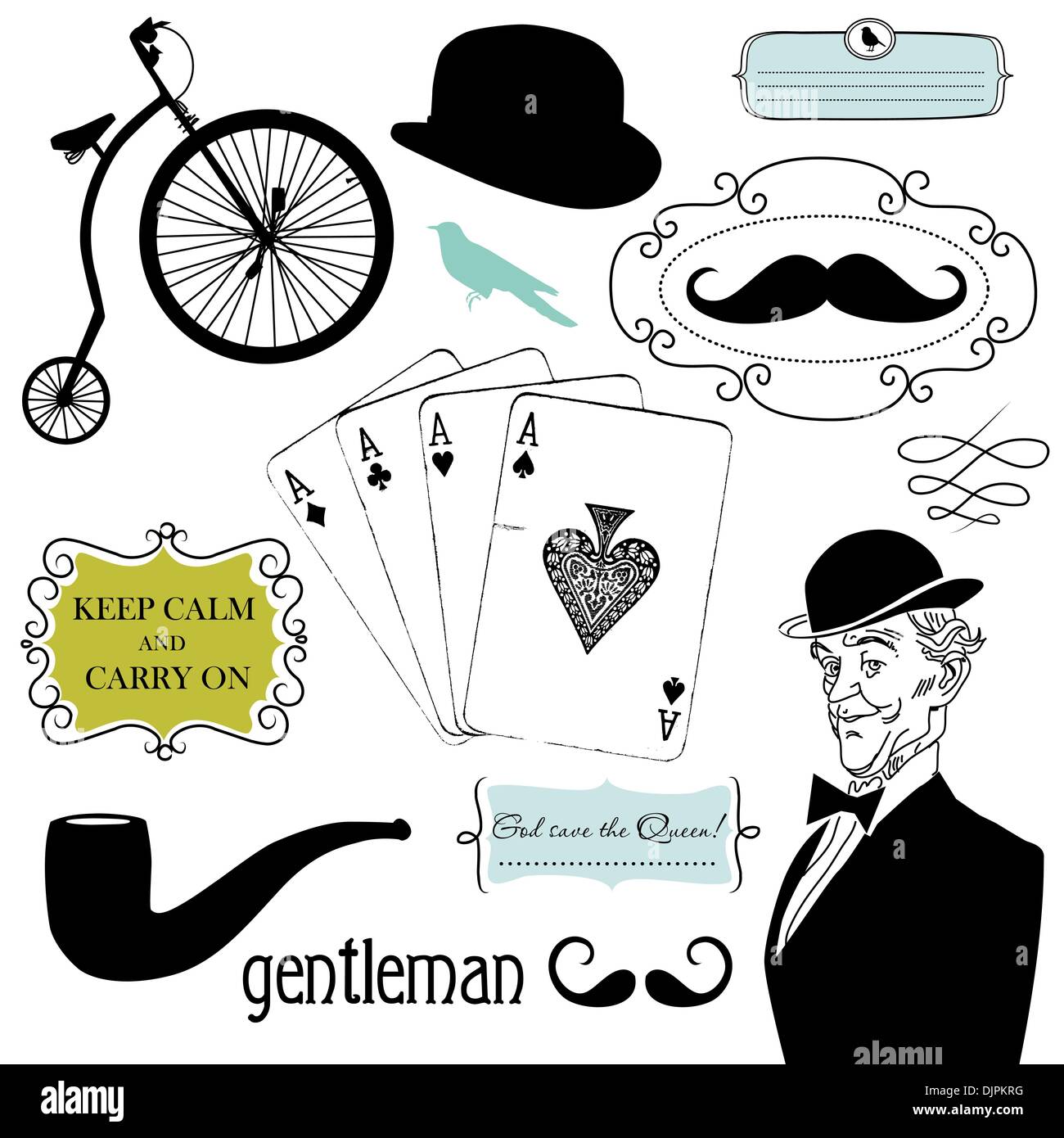 Un Gentlemen's Club Illustrazione Vettoriale