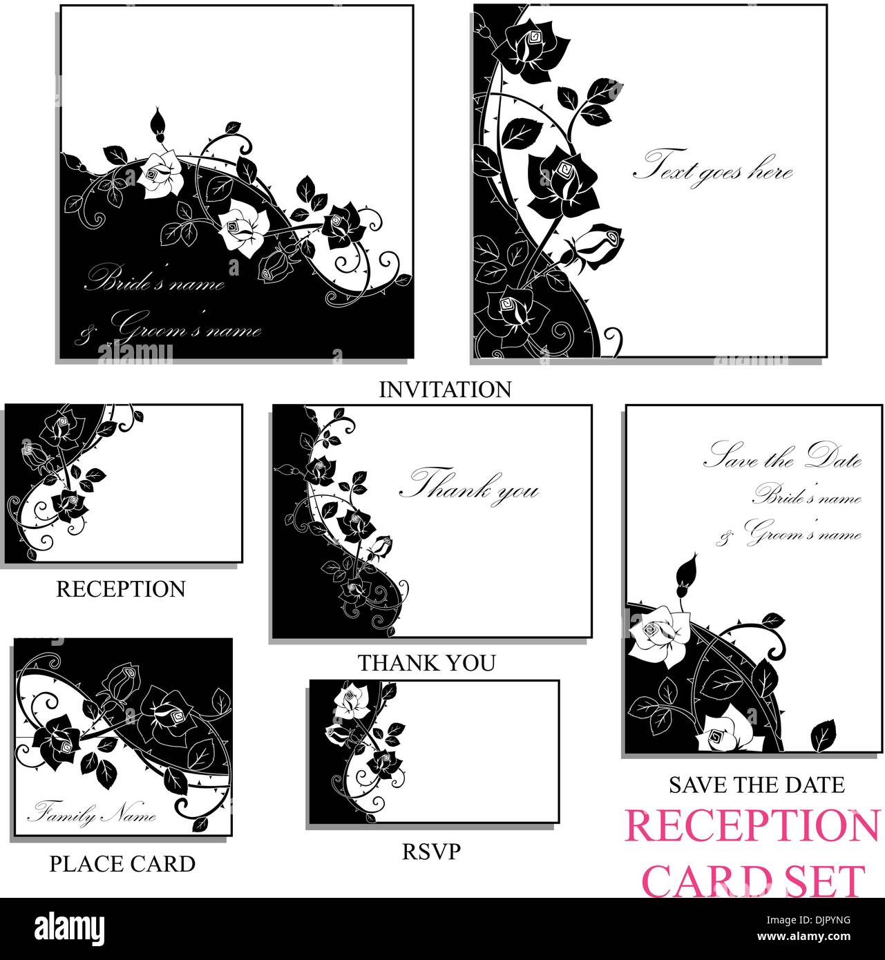 Scheda di ricezione impostato Illustrazione Vettoriale