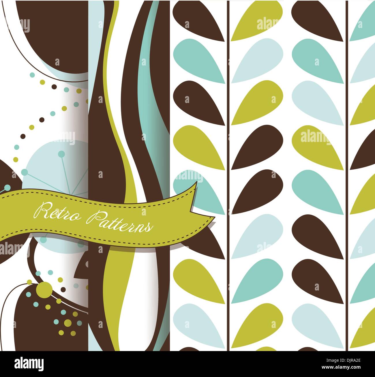 Set di modelli retrò Illustrazione Vettoriale