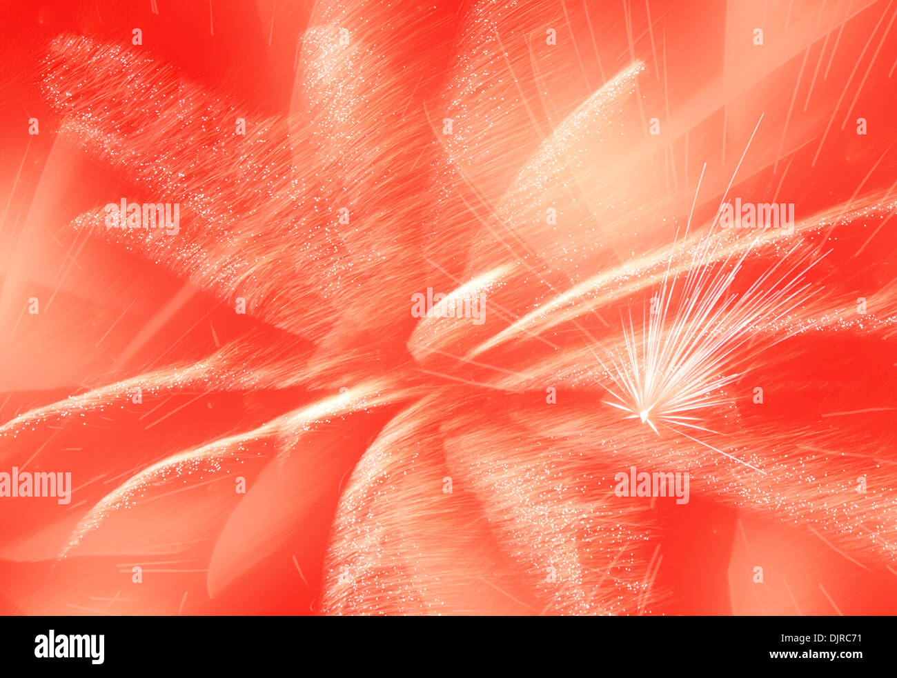 Rosso vacanza astratta sfondo con fuochi d'artificio Foto Stock