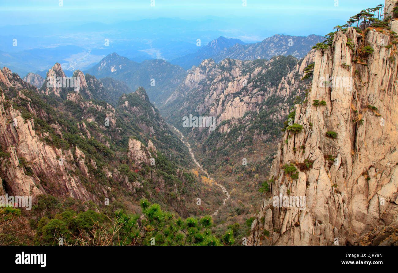 Monte Huangshan Anhui, Cina Foto Stock