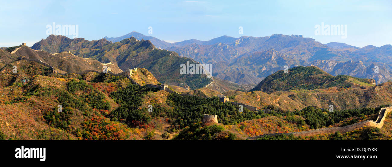 La Grande Muraglia della Cina, Gubeikou, Miyun, Cina Foto Stock