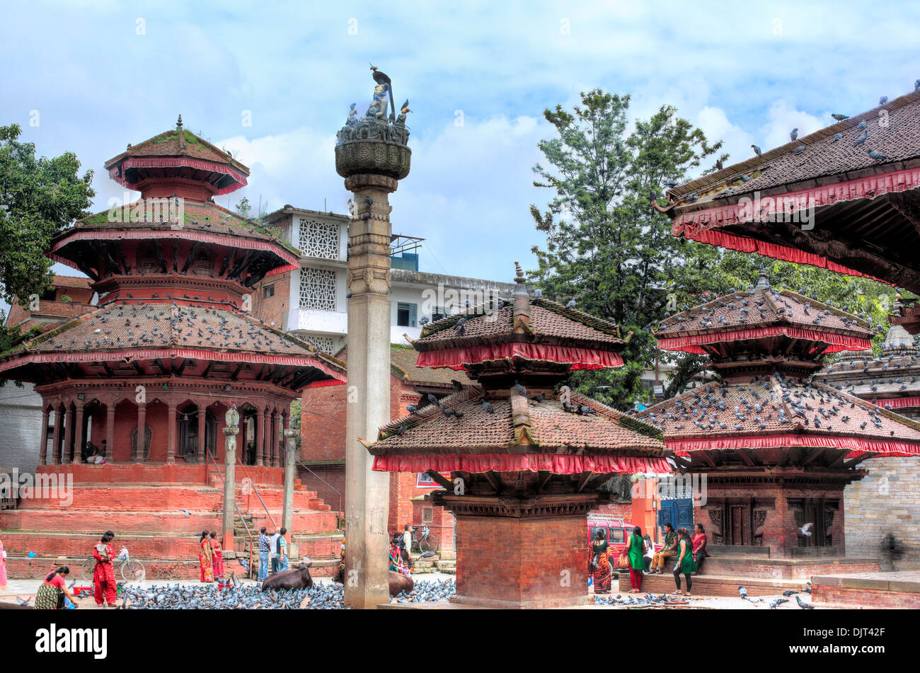 Tempio di Krishna, Durbar Square, Kathmandu, Nepal Foto Stock