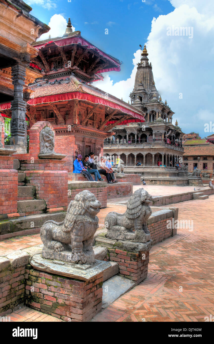 Durbar Square, Patan, Lalitpur, Nepal Foto Stock