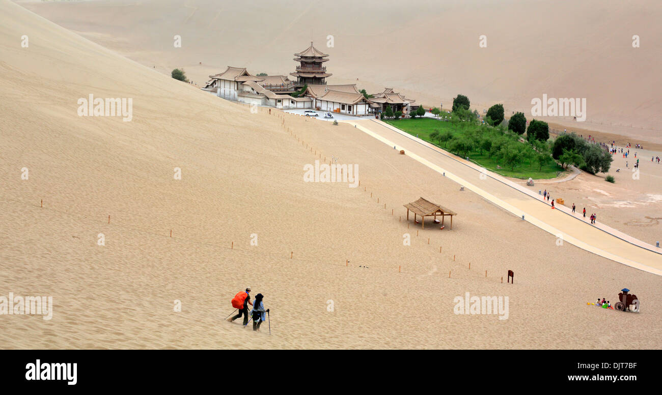 Crescent Lake, Dunhuang, provincia di Gansu, Cina Foto Stock
