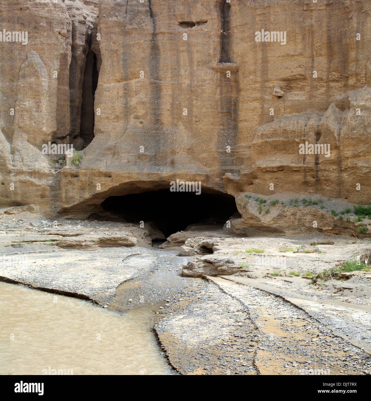 Valle Yuilin e grotte, provincia di Gansu, Cina Foto Stock