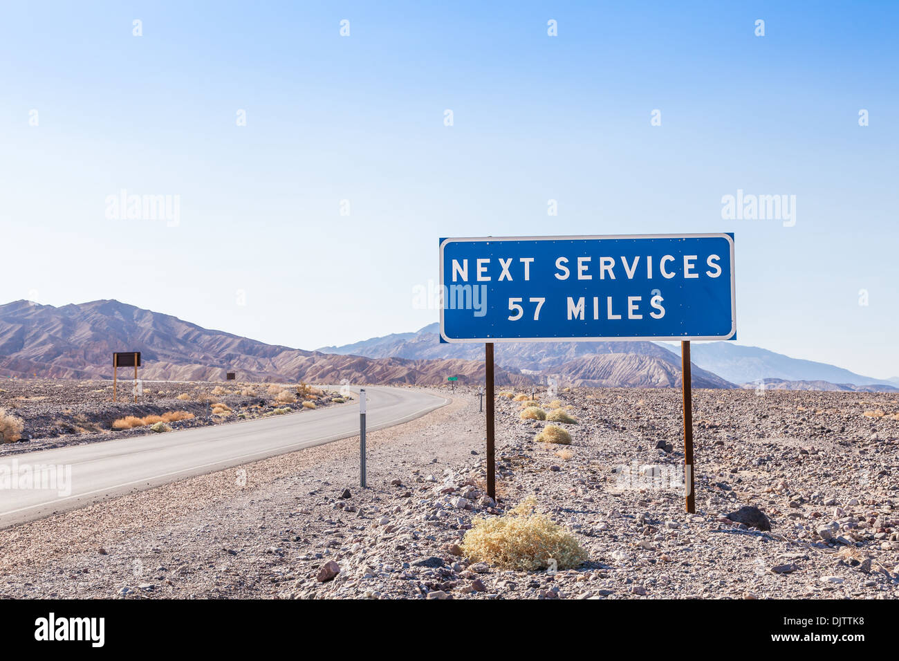 Death Valley, Stati Uniti d'America. Prossimo servizio streetsight utile per il concetto di viaggio Foto Stock