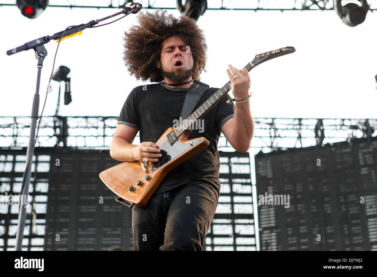 Coheed & Cambria esegue al Coachella Music & Arts Festival tenutosi presso l'impero Polo in campo Indio, California. (Credito Immagine: © Gerry Maceda/Southcreek globale/ZUMApress.com) Foto Stock