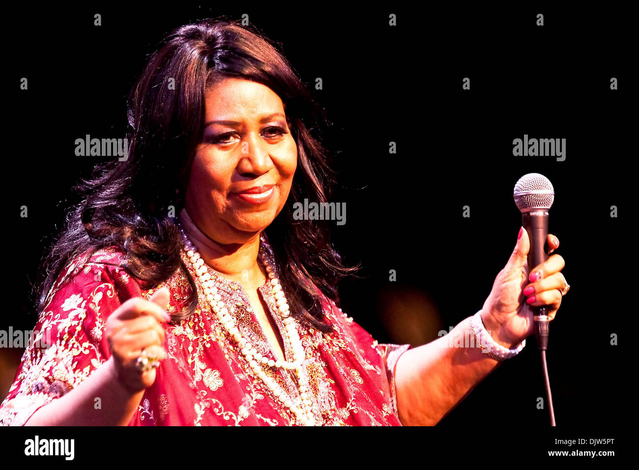 Regina del Soul, Aretha Franklin, suona dal vivo presso il National Art Center di Ottawa, Ontario, Canada. (Credito Immagine: © Leon Svizz/Southcreek globale/ZUMApress.com) Foto Stock