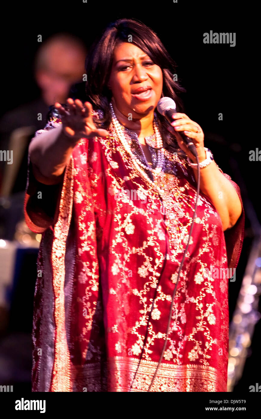 Regina del Soul, Aretha Franklin, suona dal vivo presso il National Art Center di Ottawa, Ontario, Canada. (Credito Immagine: © Leon Svizz/Southcreek globale/ZUMApress.com) Foto Stock