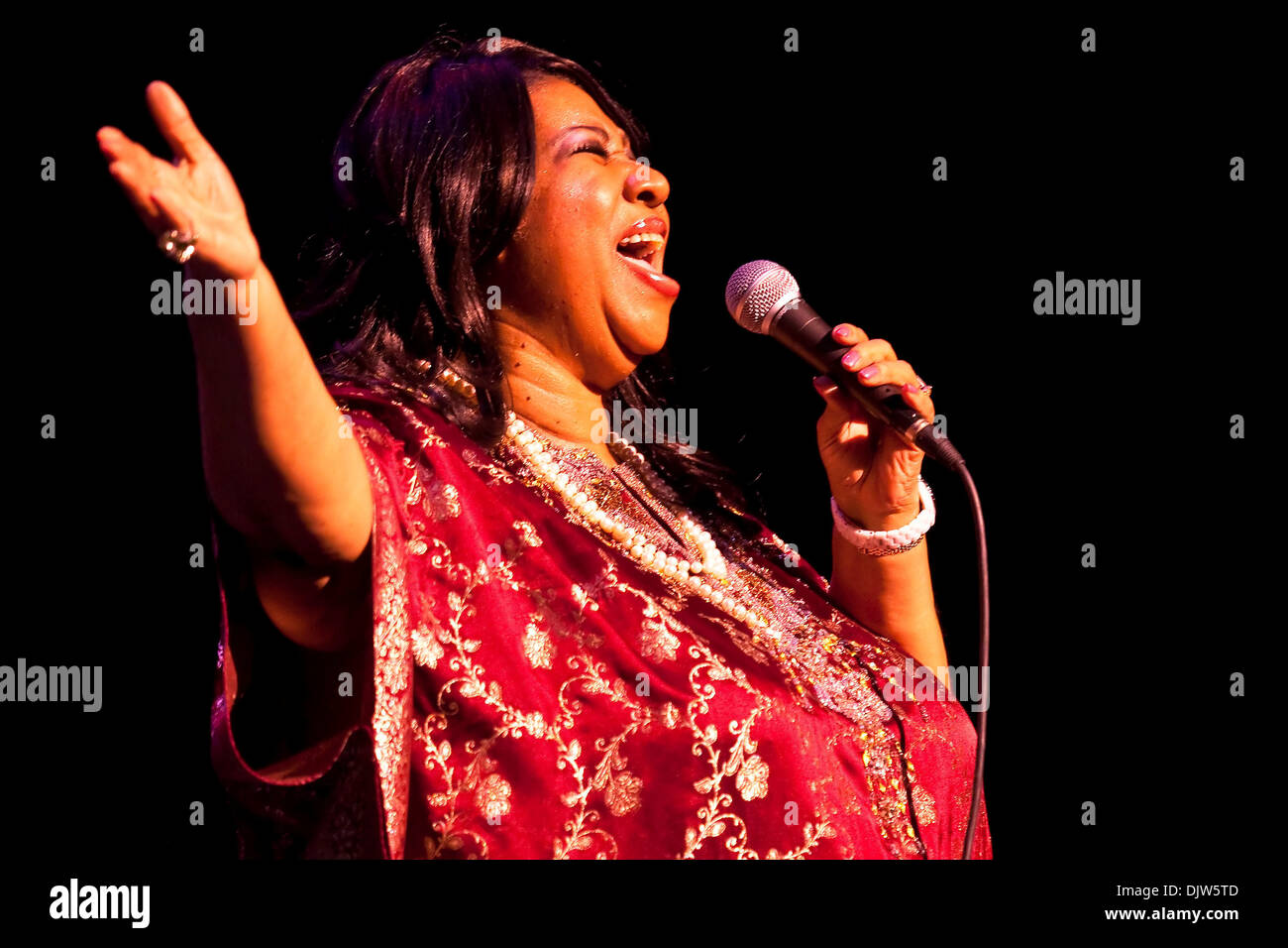 Regina del Soul, Aretha Franklin, suona dal vivo presso il National Art Center di Ottawa, Ontario, Canada. (Credito Immagine: © Leon Svizz/Southcreek globale/ZUMApress.com) Foto Stock