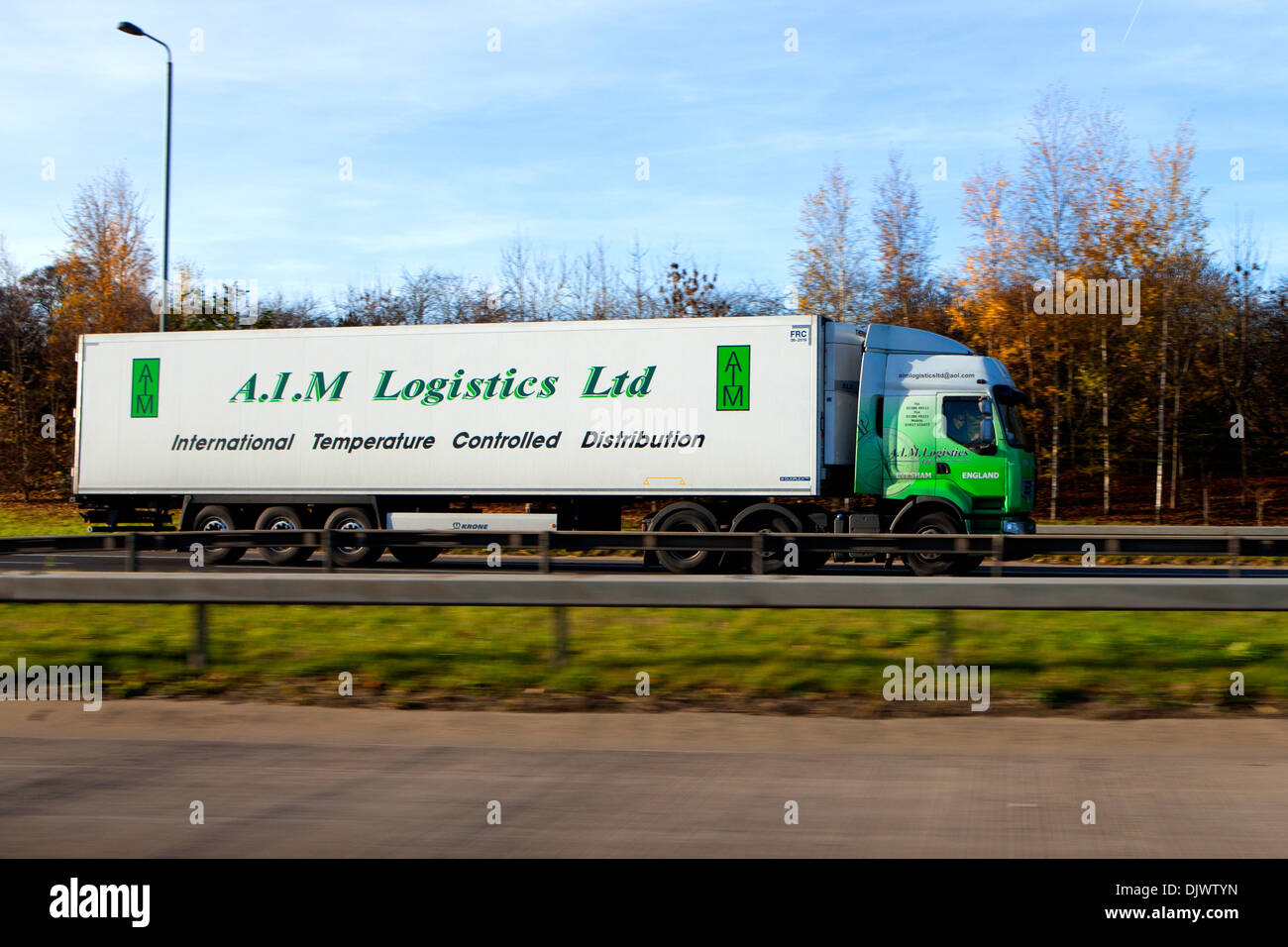 Scopo della logistica HGV camion su autostrada DEL REGNO UNITO Foto Stock