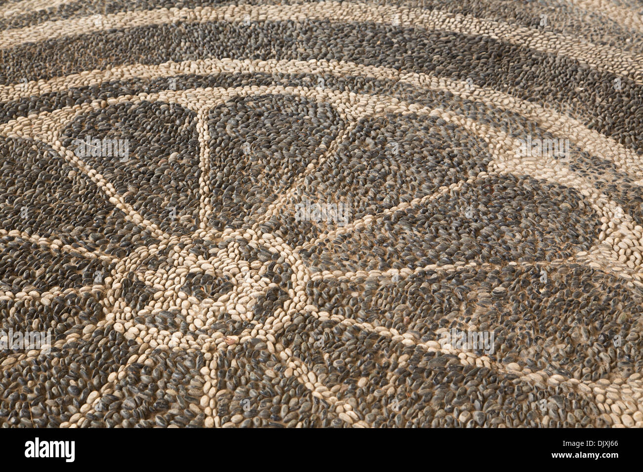 Un pavimento di pietra nel palazzo Topkapi complesso ad Istanbul in Turchia. Foto Stock