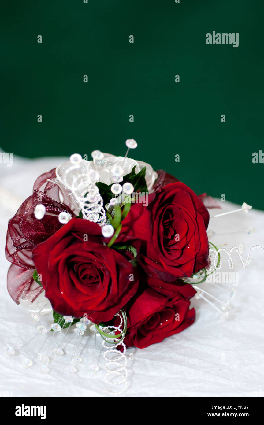 Wedding rose con cristalli Swarovsky Foto Stock