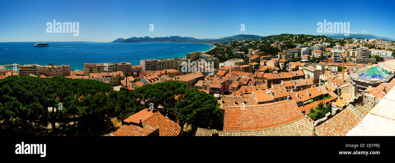 Costa di Cannes (Francia), panorama Foto Stock