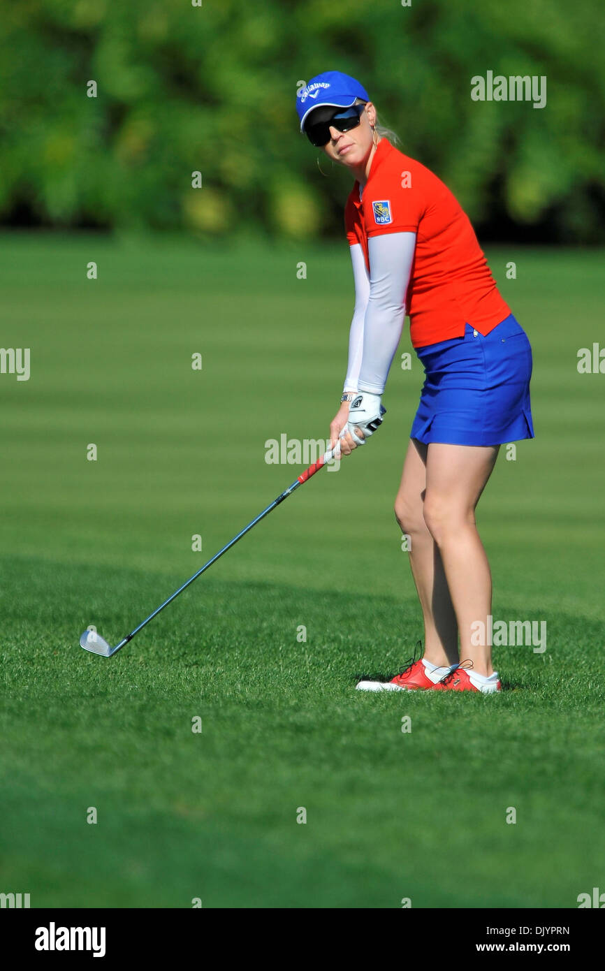 Dicembre 5, 2010 - Orlando, Florida, Stati Uniti d'America - Morgan Pressel in azione durante la LPGA Tour campionato a Grand Cypress Golf Club a Orlando, Maria Hjorth vince la LPGA Tour torneo di campionato, mentre Yani Tseng prende il giocatore del premio di anno per 2010 (credito Immagine: © Brad Barr/Southcreek globale/ZUMAPRESS.com) Foto Stock