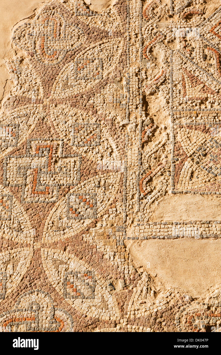 Mosaico romano, sito storico di Curium Kourion. Episkopi, Cipro Foto Stock