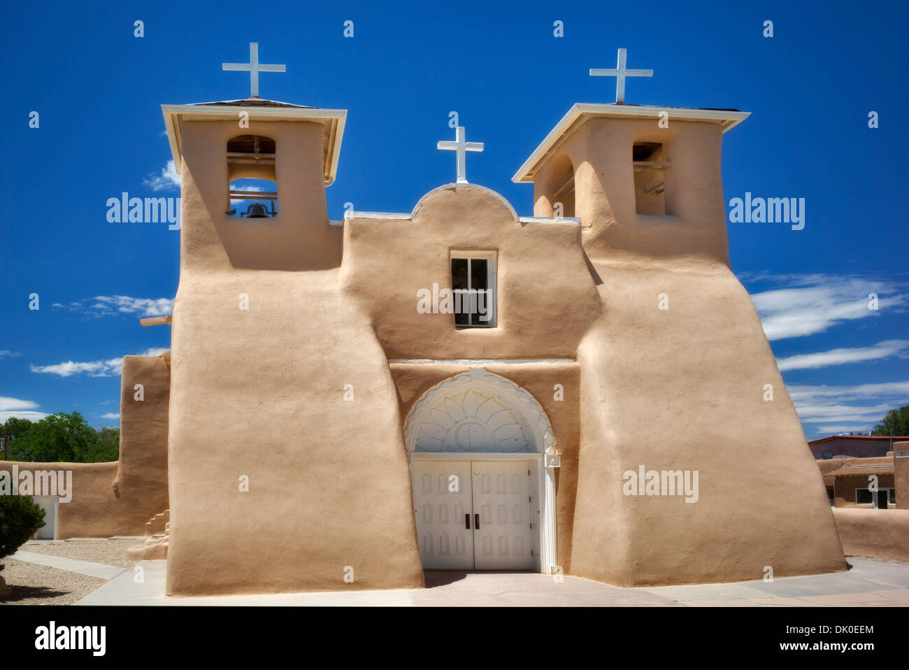 San Francisco de Asis chiesa cattolica. Taos New Mexico Foto Stock