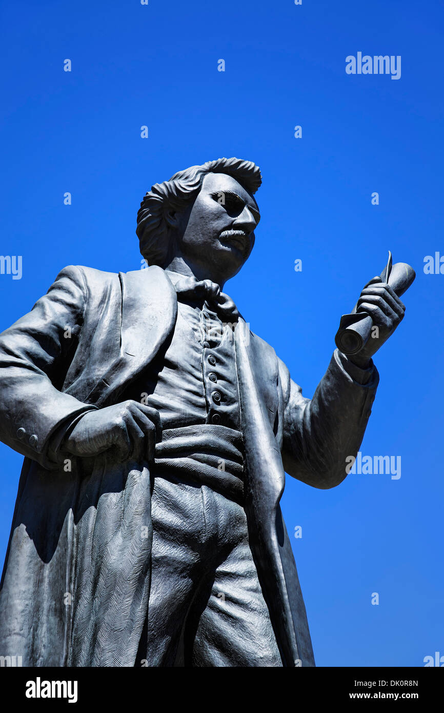Louis Riel statua, Winnipeg, Manitoba, Canada Foto Stock