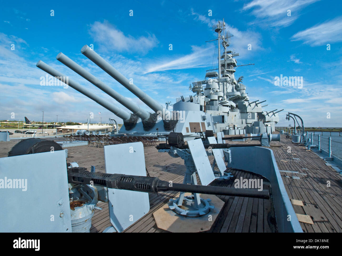 USS Alabama a Battleship Memorial Park in Mobile in Alabama Gulf Coast. Foto Stock