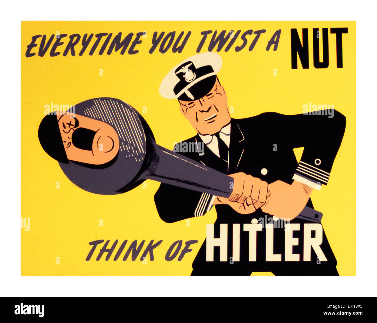 Divertente WW2 propaganda poster per i militari Usa lo sforzo di guerra Foto Stock